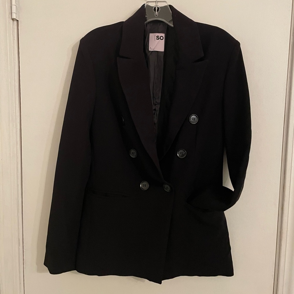 SO Black Double-Breasted Women's Jacket